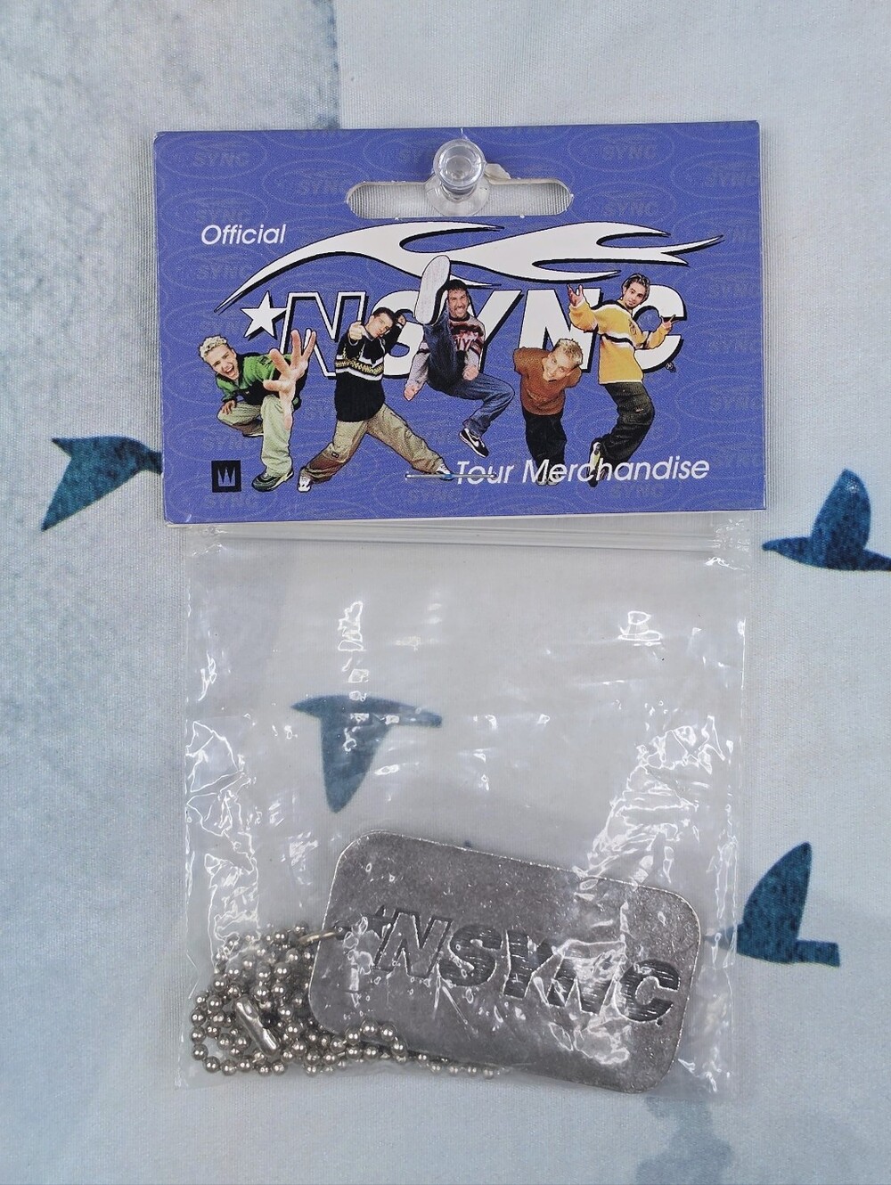 Vintage NSYNC Official Tour Merchandise Dog Tag Necklace NIP New Deadstock 1999
